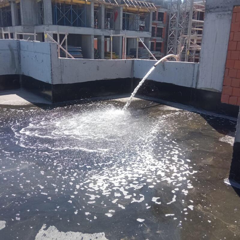 Terasta poliüretan uygulaması sonrası su testi